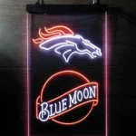 Denver Broncos Neon Sign Navy Moon Est 1960 1