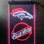 Denver Broncos Neon Sign Navy Moon Est 1960 1