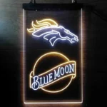 Denver Broncos Neon Sign Navy Moon Est 1960 1