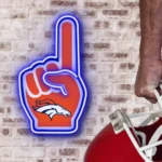 Denver Broncos Neon Sign Nfl Foam Finger 1