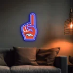 Denver Broncos Neon Sign Nfl Foam Finger 1