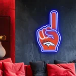 Denver Broncos Neon Sign Nfl Foam Finger 1
