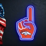 Denver Broncos Neon Sign Nfl Foam Finger 1