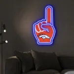 Denver Broncos Neon Sign Nfl Foam Finger 1