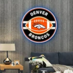 Denver Broncos Neon Sign Rugby Acrylic 1