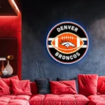 Denver Broncos Neon Sign Rugby Acrylic 1