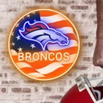 Denver Broncos Neon Sign Us Pennant Acrylic 1