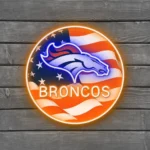 Denver Broncos Neon Sign Us Pennant Acrylic 1