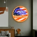 Denver Broncos Neon Sign Us Pennant Acrylic 1