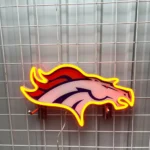 Denver Broncos Neon Sign Wild Horse Head 1