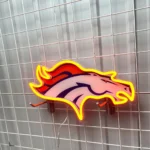 Denver Broncos Neon Sign Wild Horse Head 1