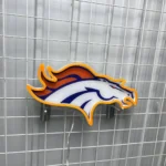 Denver Broncos Neon Sign Wild Horse Head 1