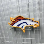 Denver Broncos Neon Sign Wild Horse Head 1