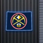 Denver Nuggets Neon Sign Colorado State Map 1