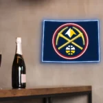 Denver Nuggets Neon Sign Colorado State Map 1