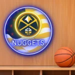 Denver Nuggets Neon Sign Us Pennant Acrylic 1