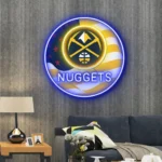 Denver Nuggets Neon Sign Us Pennant Acrylic 1