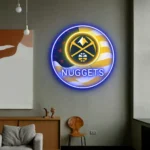 Denver Nuggets Neon Sign Us Pennant Acrylic 1