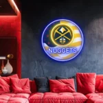 Denver Nuggets Neon Sign Us Pennant Acrylic 1