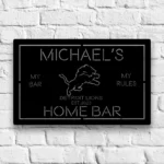 Detroit Lions Metal Sign Custom Football 1