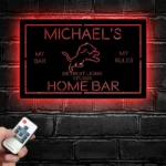 Detroit Lions Metal Sign Custom Football 1