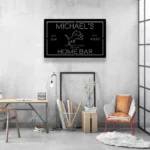 Detroit Lions Metal Sign Custom Football 1