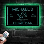 Detroit Lions Metal Sign Custom Football 1