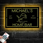 Detroit Lions Metal Sign Custom Football 1