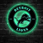 Detroit Lions Metal Sign Lion Club Crest 1