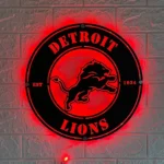 Detroit Lions Metal Sign Lion Club Crest 1