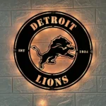 Detroit Lions Metal Sign Lion Club Crest 1