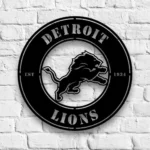 Detroit Lions Metal Sign Lion Club Crest 1