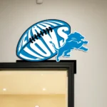 Detroit Lions Metal Sign Lion Football Art 1
