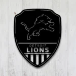 Detroit Lions Metal Sign Shield Shape 1