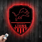Detroit Lions Metal Sign Shield Shape 1