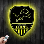 Detroit Lions Metal Sign Shield Shape 1