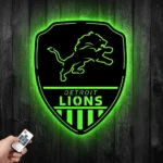Detroit Lions Metal Sign Shield Shape 1