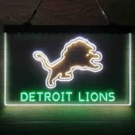 Detroit Lions Neon Sign Detailed 3 Color 1