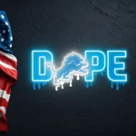 Detroit Lions Neon Sign Dripping Dope 1