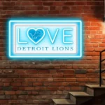 Detroit Lions Neon Sign Love Sign 1