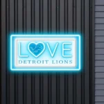 Detroit Lions Neon Sign Love Sign 1
