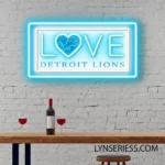 Detroit Lions Neon Sign Love Sign 1