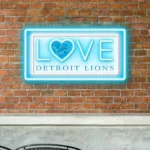Detroit Lions Neon Sign Love Sign 1