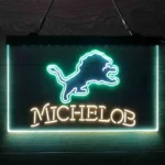 Detroit Lions Neon Sign Michelob 3 Color 1