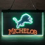 Detroit Lions Neon Sign Michelob 3 Color 1