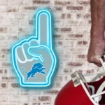 Detroit Lions Neon Sign Nfl Foam Finger 1