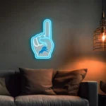 Detroit Lions Neon Sign Nfl Foam Finger 1