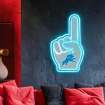 Detroit Lions Neon Sign Nfl Foam Finger 1