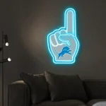 Detroit Lions Neon Sign Nfl Foam Finger 1