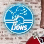 Detroit Lions Neon Sign Nfl Helmet Acrylic 1